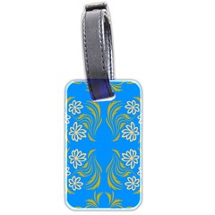 Floral Folk Damask Pattern  Luggage Tag (two Sides) by Eskimos