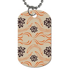 Folk Flowers Print Floral Pattern Ethnic Art Dog Tag (two Sides) by Eskimos