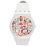 Retro Food Round Plastic Sport Watch (M) Front