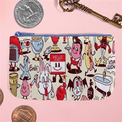 Retro Food Large Coin Purse by Sparkle