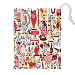 Retro Food Drawstring Pouch (4xl) by Sparkle