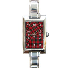 Boyd Modern Tartan Rectangle Italian Charm Watch by tartantotartansred2