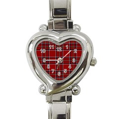 Brodie Clan Tartan 2 Heart Italian Charm Watch by tartantotartansred2