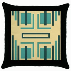 Abstract Pattern Geometric Backgrounds   Throw Pillow Case (black) by Eskimos