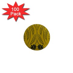 Folk Flowers Print Floral Pattern Ethnic Art 1  Mini Magnets (100 Pack)  by Eskimos