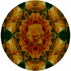 Tropical Spring Rose Flowers In A Good Mood Decorative Uv Print Round Tile Coaster by pepitasart