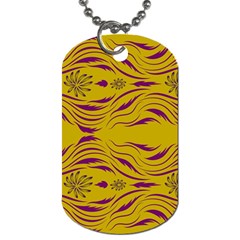  Folk Flowers Print Floral Pattern Ethnic Art Dog Tag (two Sides) by Eskimos