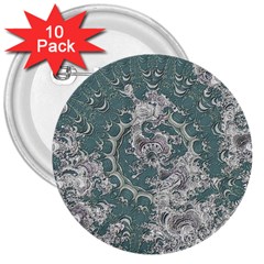 Seaweed Mandala 3  Buttons (10 Pack)  by MRNStudios