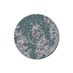 Seaweed Mandala Rubber Coaster (round) by MRNStudios