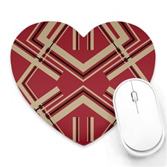 Abstract Pattern Geometric Backgrounds   Heart Mousepads