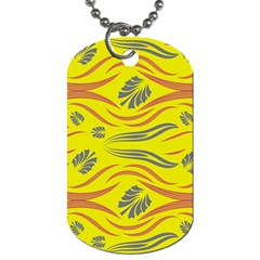 Folk Flowers Print Floral Pattern Ethnic Art Dog Tag (two Sides) by Eskimos