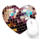 Funky Disco Ball Heart Mousepads Front