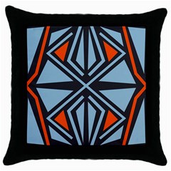 Abstract Geometric Design    Throw Pillow Case (black) by Eskimos