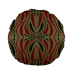 Folk flowers print Floral pattern Ethnic art Standard 15  Premium Flano Round Cushions Front