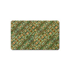 Colorful Stylized Botanic Motif Pattern Magnet (name Card)