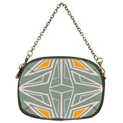 Abstract Pattern Geometric Backgrounds Chain Purse (one Side) by Eskimos