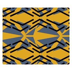 Abstract Pattern Geometric Backgrounds Double Sided Flano Blanket (small)  by Eskimos