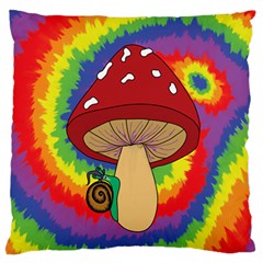 Wizard Snail Large Flano Cushion Case (one Side) by steampunkbabygirl