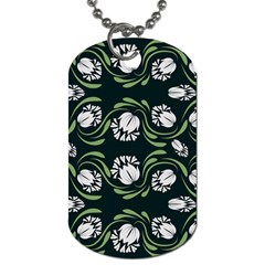 Folk Flowers Print Floral Pattern Ethnic Art Dog Tag (one Side) by Eskimos