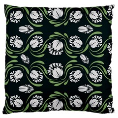 Folk Flowers Print Floral Pattern Ethnic Art Large Cushion Case (one Side) by Eskimos