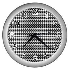 Diamond Pattern Wall Clock (silver) by Sparkle