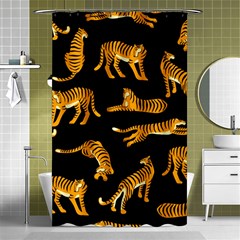 Seamless-exotic-pattern-with-tigers Shower Curtain 48  X 72  (small) 