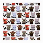 Seamless Pattern With Cute Little Kittens Various Color Medium Glasses Cloth Front