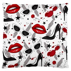 Red Lips Black Heels Pattern Standard Flano Cushion Case (one Side)