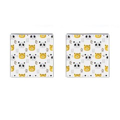 Seamless Pattern Cute Animals Cufflinks (square) by Jancukart