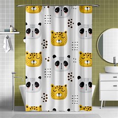 Seamless Pattern Cute Animals Shower Curtain 48  X 72  (small) 