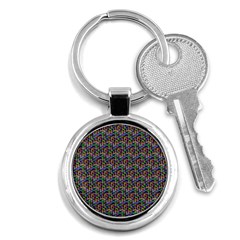 Seamless Prismatic Geometric Pattern With Background Key Chain (round)