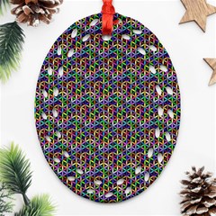 Seamless Prismatic Geometric Pattern With Background Oval Filigree Ornament (two Sides) by Jancukart