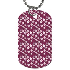 Small Flowers Pattern Dog Tag (one Side)