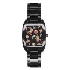 Space Pattern Cartoon Stainless Steel Barrel Watch