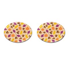 Seamless Verson Of Fal Pattern Cufflinks (oval)