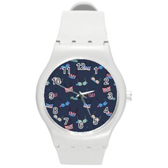 Bra Set Pattern Round Plastic Sport Watch (m)