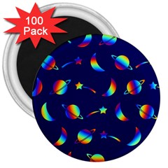 Space-pattern Colourful 3  Magnets (100 Pack)