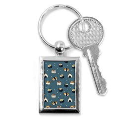 Sushi Pattern Key Chain (rectangle)