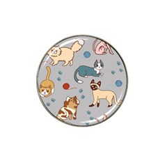 Cats Pattern Hat Clip Ball Marker (4 Pack) by Jancukart