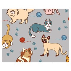 Cats Pattern Double Sided Flano Blanket (medium)  by Jancukart