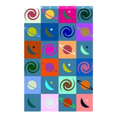 Space-pattern Multicolour Shower Curtain 48  X 72  (small) 