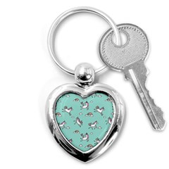 Unicorn Patterns Key Chain (heart) by Jancukart