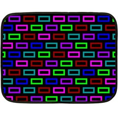 Colourful Bricks Pattern Colour Fleece Blanket (mini)