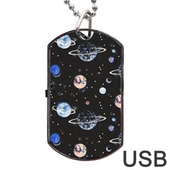 Cute-space Dog Tag Usb Flash (two Sides)