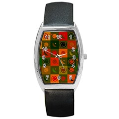 Space Pattern Multicolour Barrel Style Metal Watch