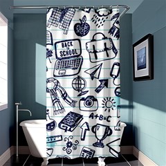 Hand-drawn-back-school-pattern Shower Curtain 36  X 72  (stall) 