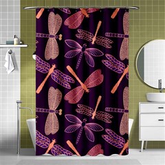 Dragonfly-pattern-design Shower Curtain 48  X 72  (small) 