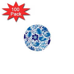 Pattern-with-birds 1  Mini Buttons (100 Pack)  by Jancukart