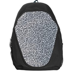 Black And White Hello Text Motif Random Pattern Backpack Bag