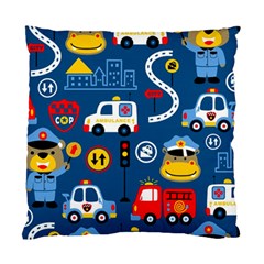 Seamless-pattern-vector-rescue-team-cartoon Standard Cushion Case (two Sides)